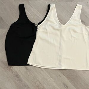 a new day Black and White Tank Tops